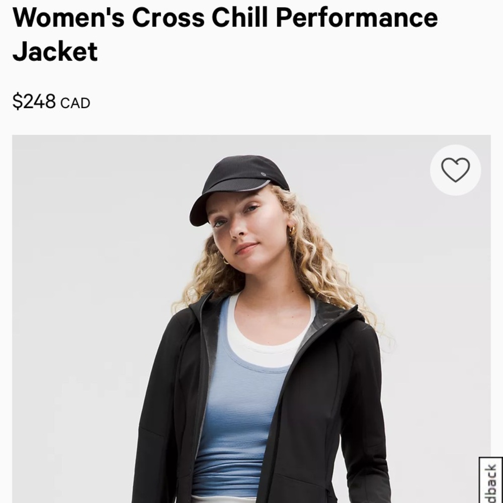 lululemon athletica cross chill performance Black Women's Jacket